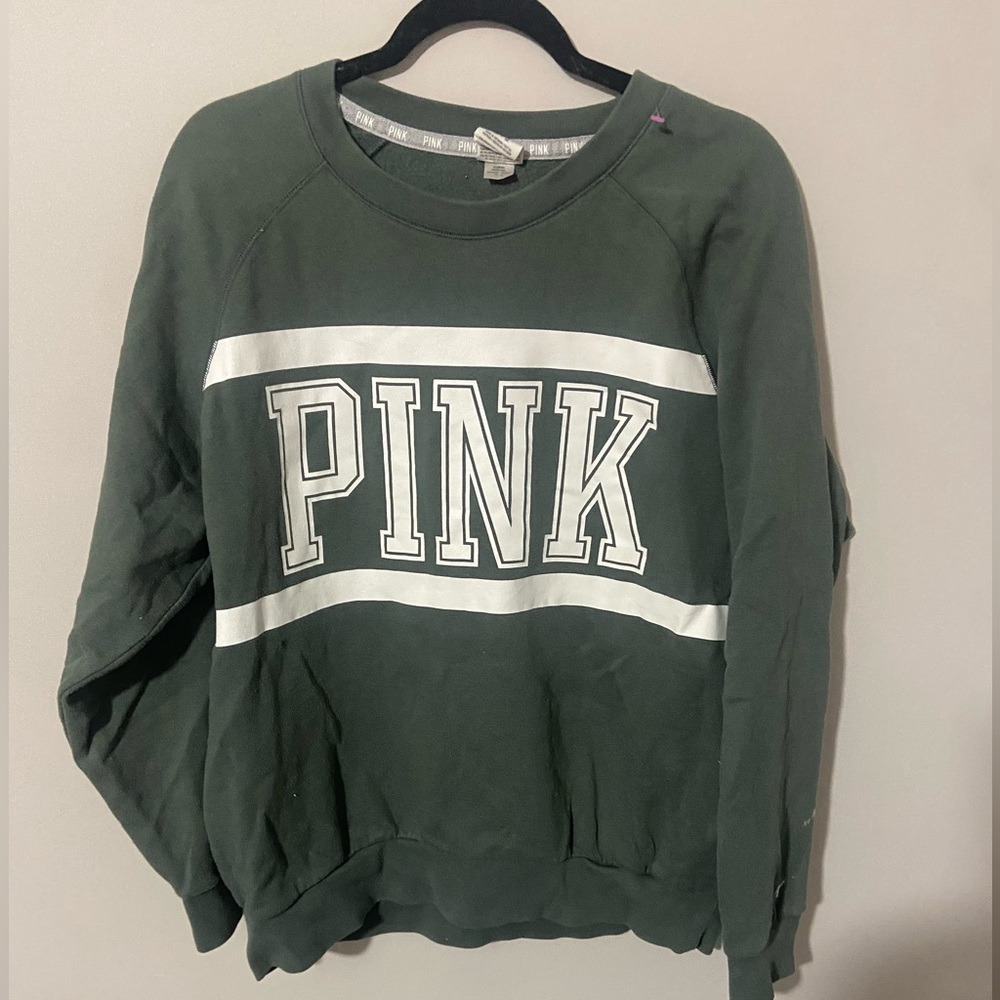 Loose fit PINK long sleeve crewneck